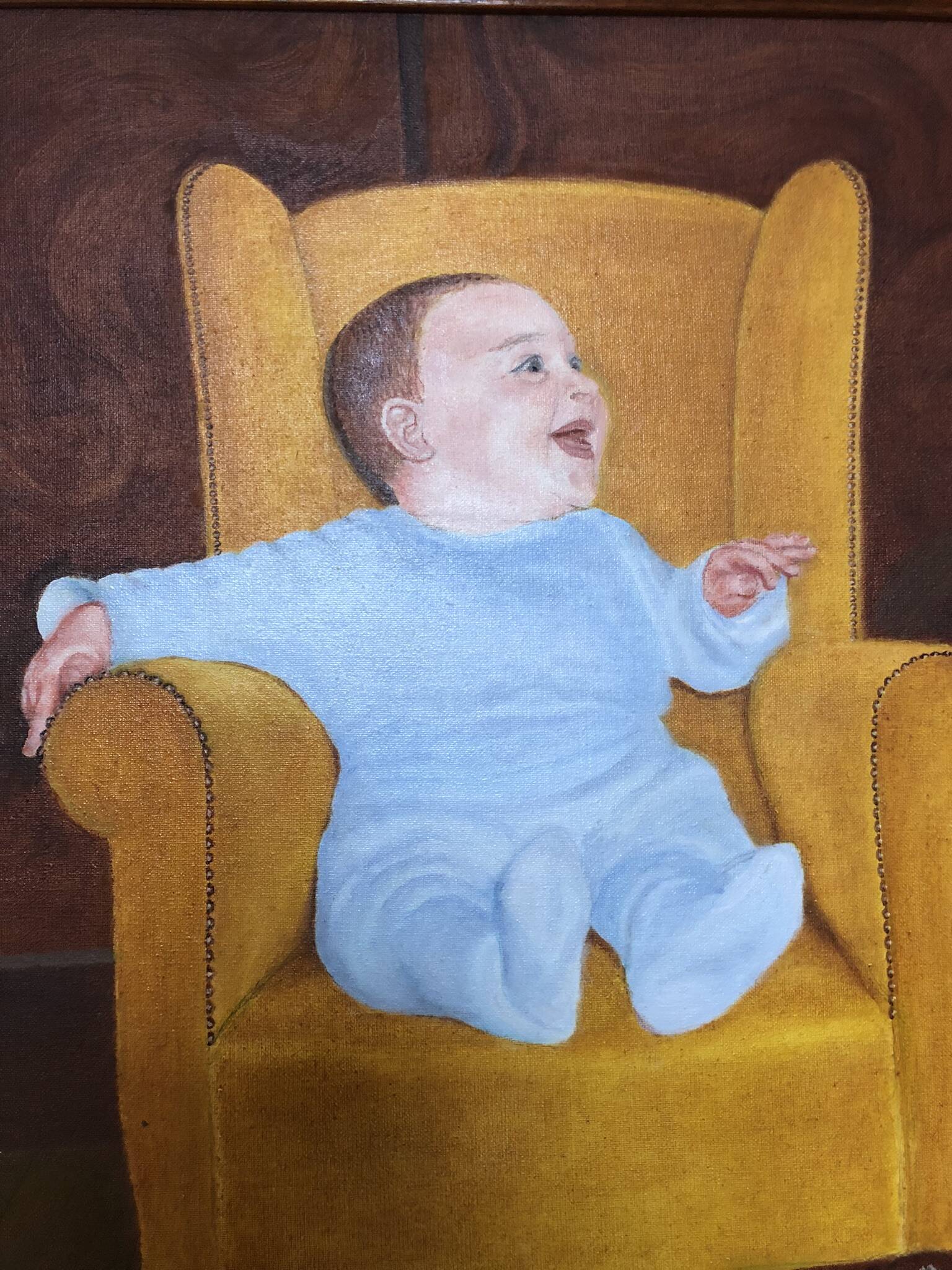 Child portrait painting