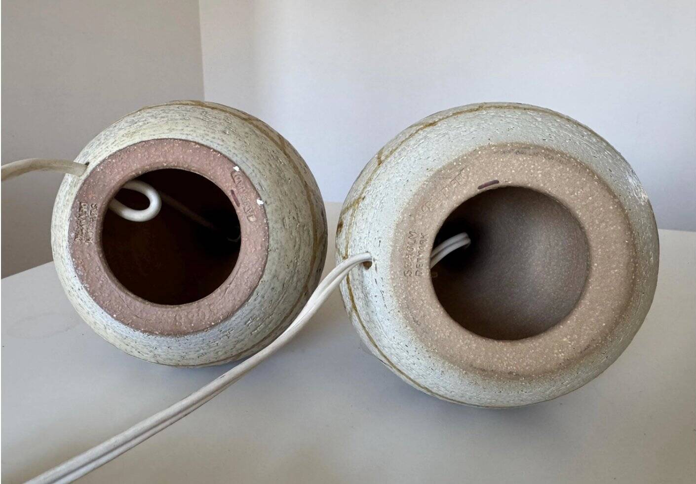 Vintage Danish table lamps in ceramic from Søholm, 1960s, set of 2