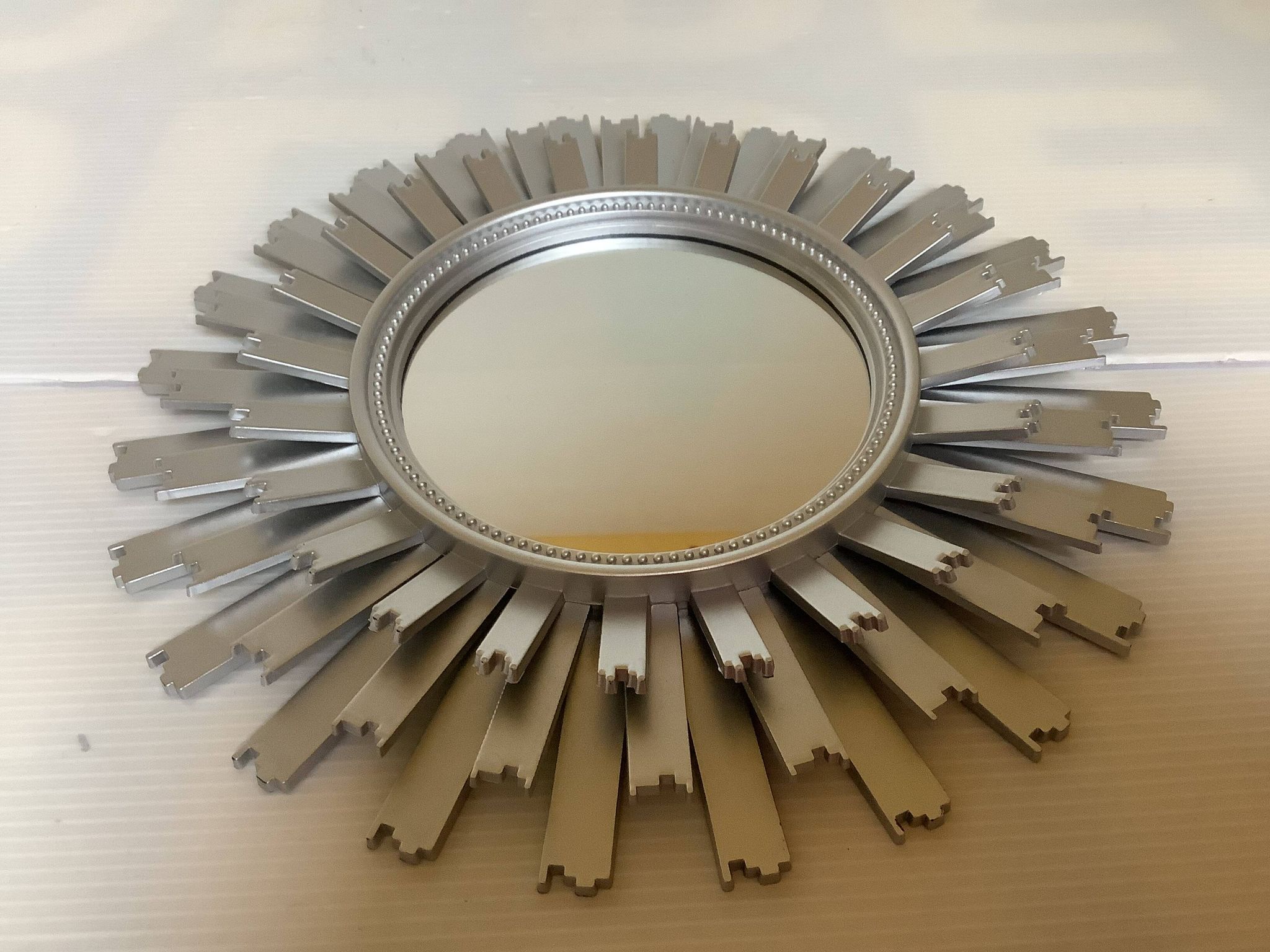 Pair of silver sun mirrors