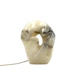 Sculptural alabaster table lamp, France 1980s