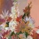 Orange rose bouquet, summer and autumn flowers.
