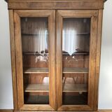 Armoire/bibliothèque noyer américain vitrée