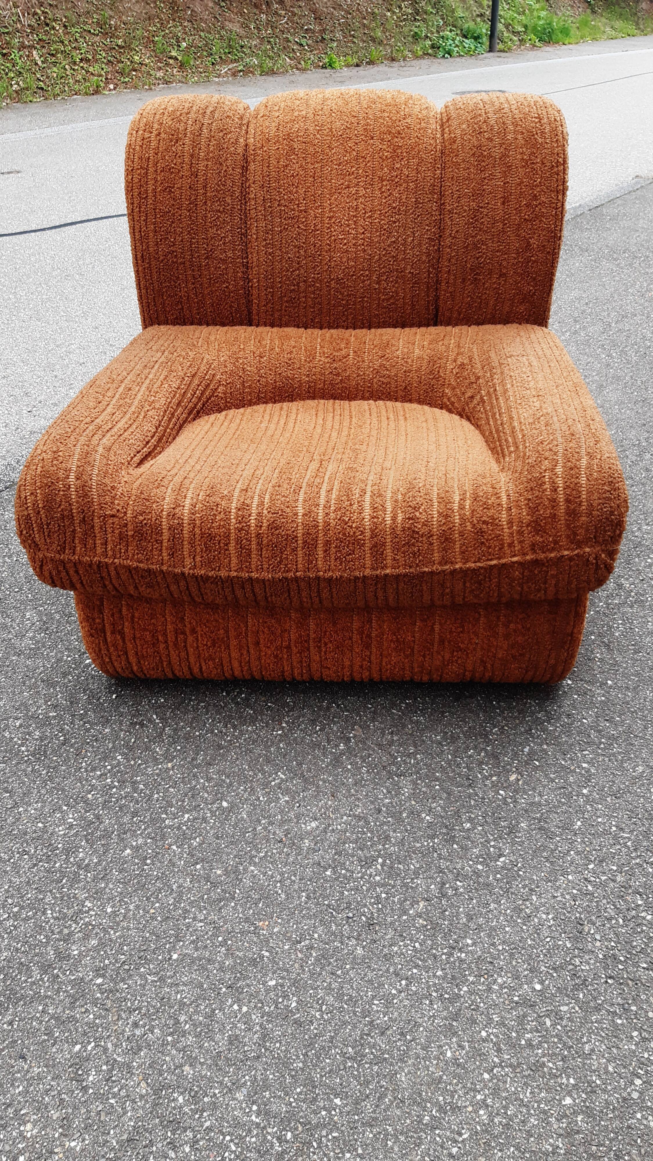Driver and corduroy ottoman 1970