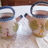 2 small ceramic water jugs from the Charentes region.