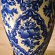 Large blue porcelain lamp 66x41 lampshade asia, japan, china elec new