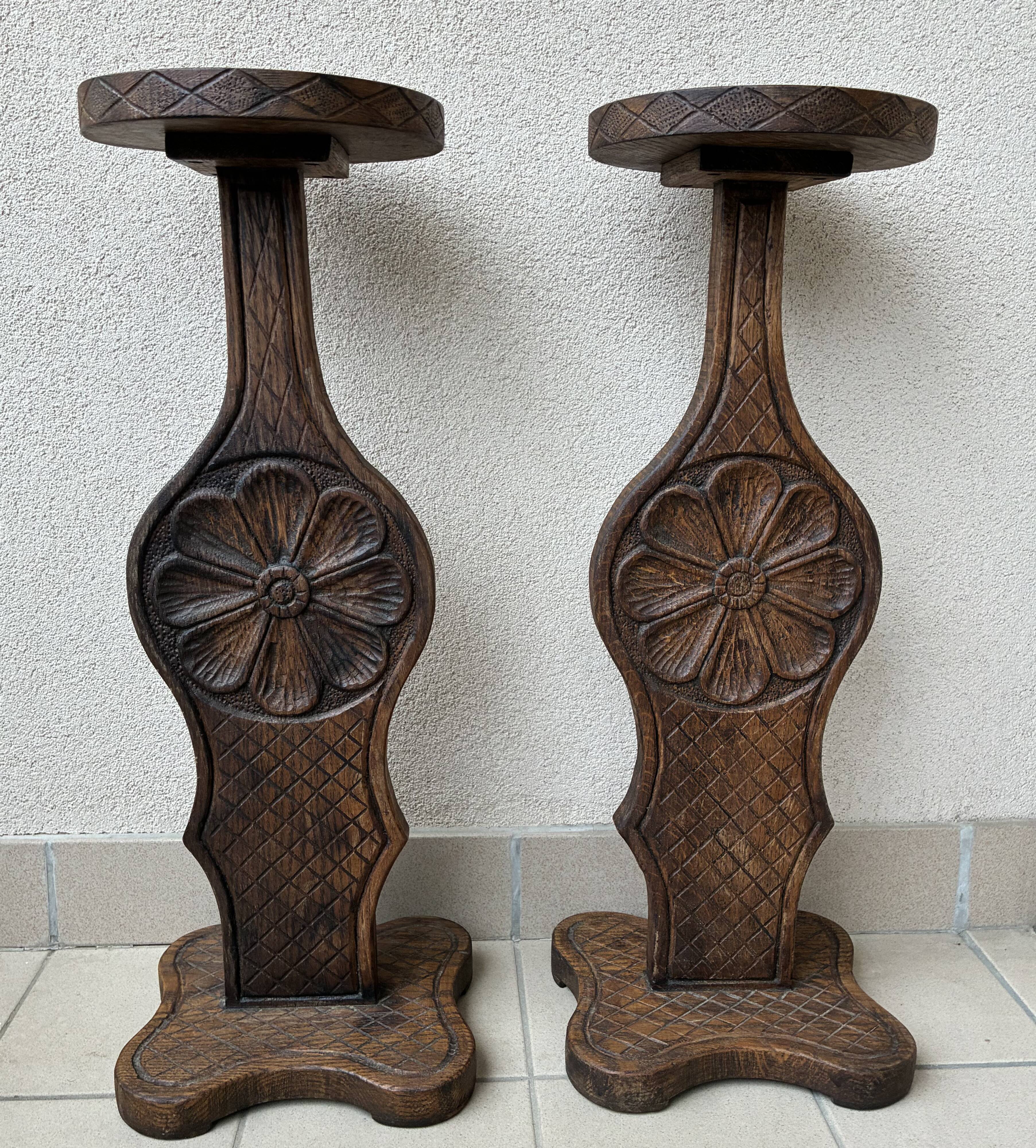 Paire de Porte-plantes vintage