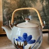 Stoneware tea set, 3 cups