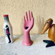Vase soliflore fig hand in vintage ceramic 70s