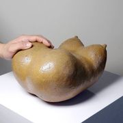 Grande Vénus sculpturale en grès, buste de femme, vintage signé, vintage 90