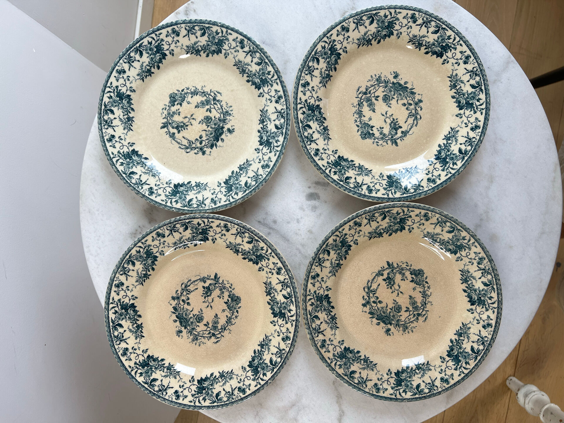 Iron earth gien 1875 — bouquet of roses collection flat plate lo