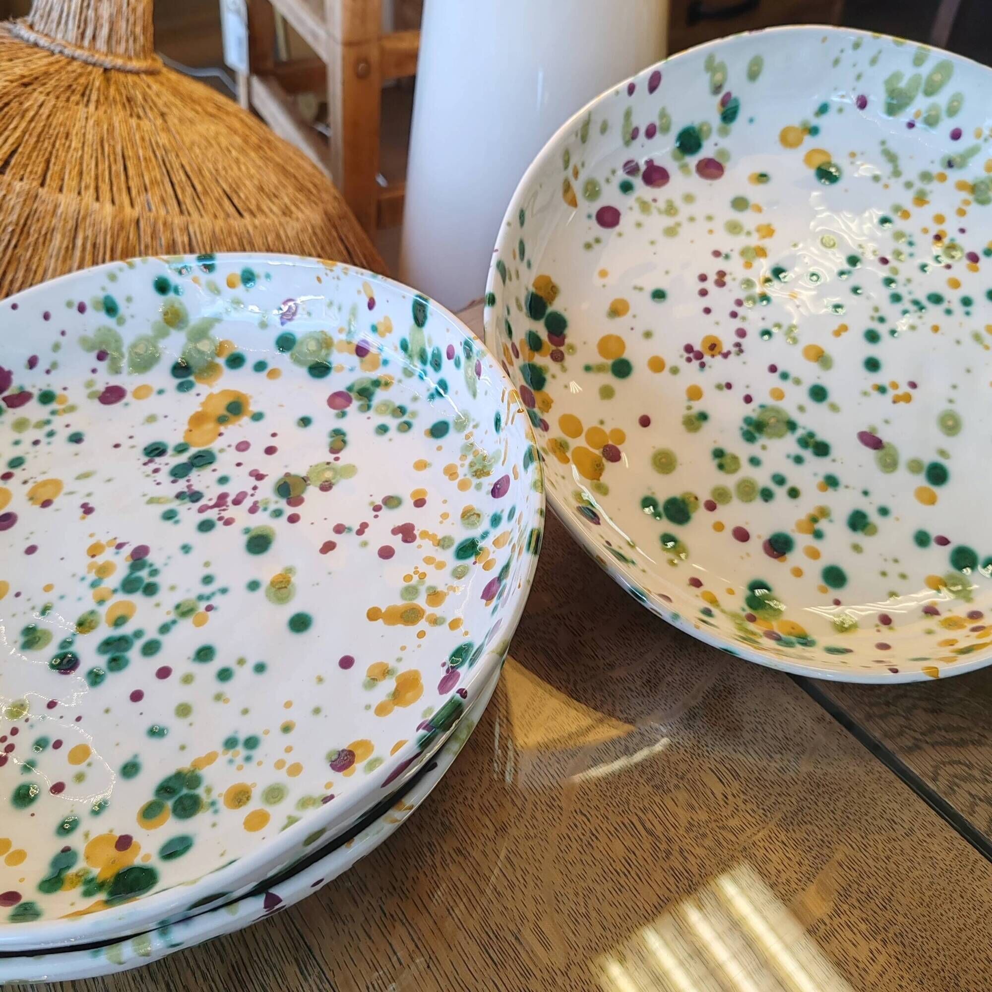 Deep plate - khaki terrazzo