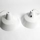 Two 50s metal enamel ceiling lamps by Axel Wedel Madsen for Louis Poulsen