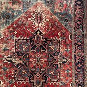 Ancient Heriz Carpet – Cobalt Blue & Indigo – 330 x 218 cm