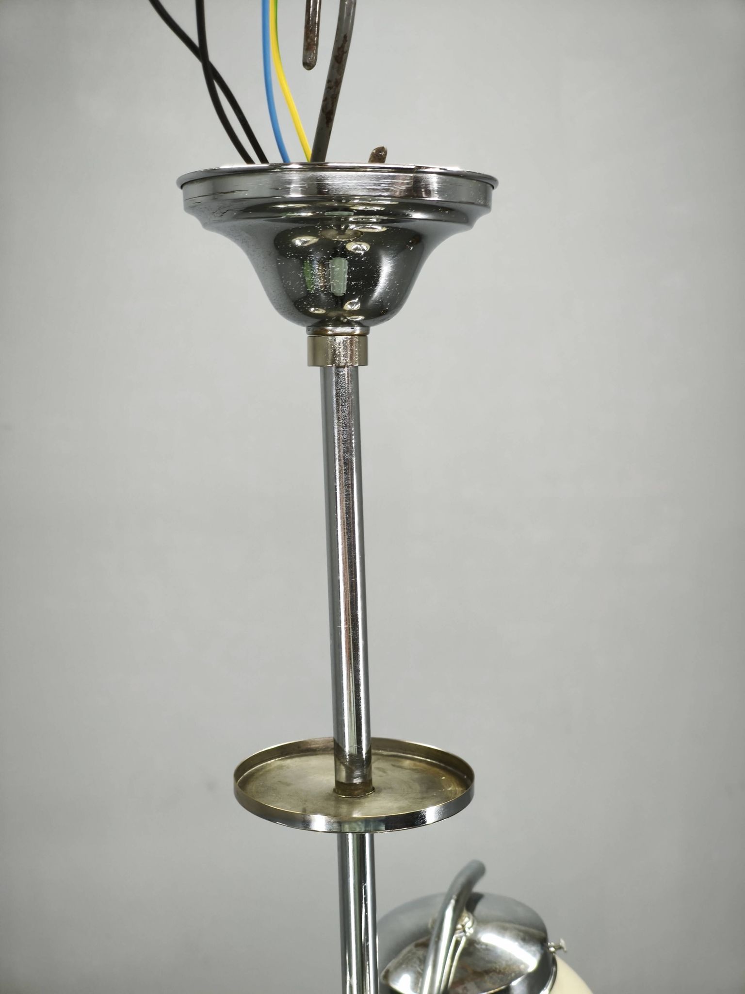Lustre en verre Art Déco, Tchécoslovaquie, années 1930