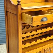 Buffet bar and wine cellar