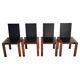 Set of 4 Mid Century dining chairs in rosewood style Afra and Tobia Scarpa.