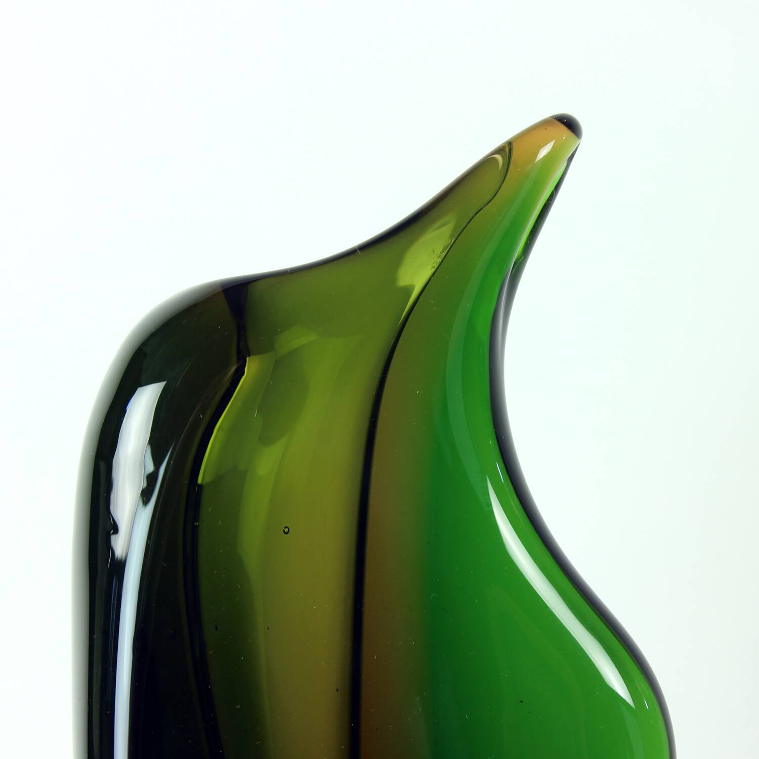 Sculptural Art Glass Vase By Mstišov Glassworks, Czechoslovakia, 1960s