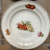 Set of 4 plates Saint Amand - vegetable décor