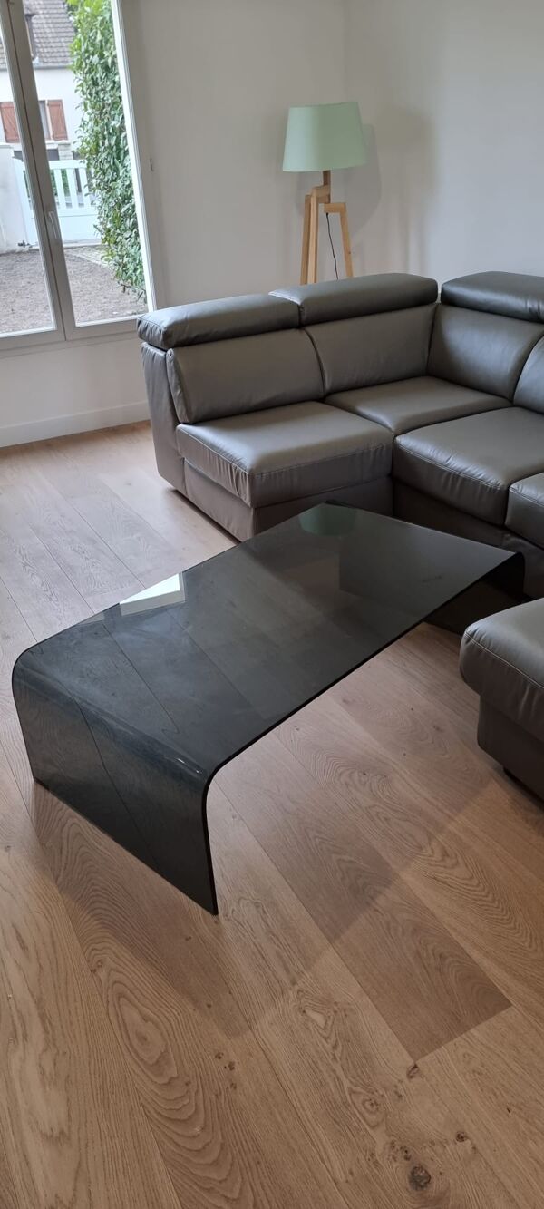 Table basse cinna pont en verre