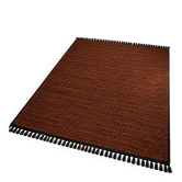 Moroccan Berber Mrirt rug in tobacco brown wool, black weave – 210 × 300.