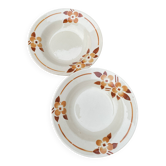 2 French earthenware plates