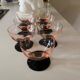 7 vintage Art Deco champagne or dessert coupes