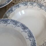 6 assiettes creuses en terre de fer Sarreguemines U&C modèle Luchon