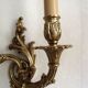 Pair of bronze double wall lights