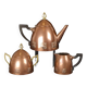 WMF Secession viennoise Jugenstil Set of 3 brassware (red copper) Art Nouveau