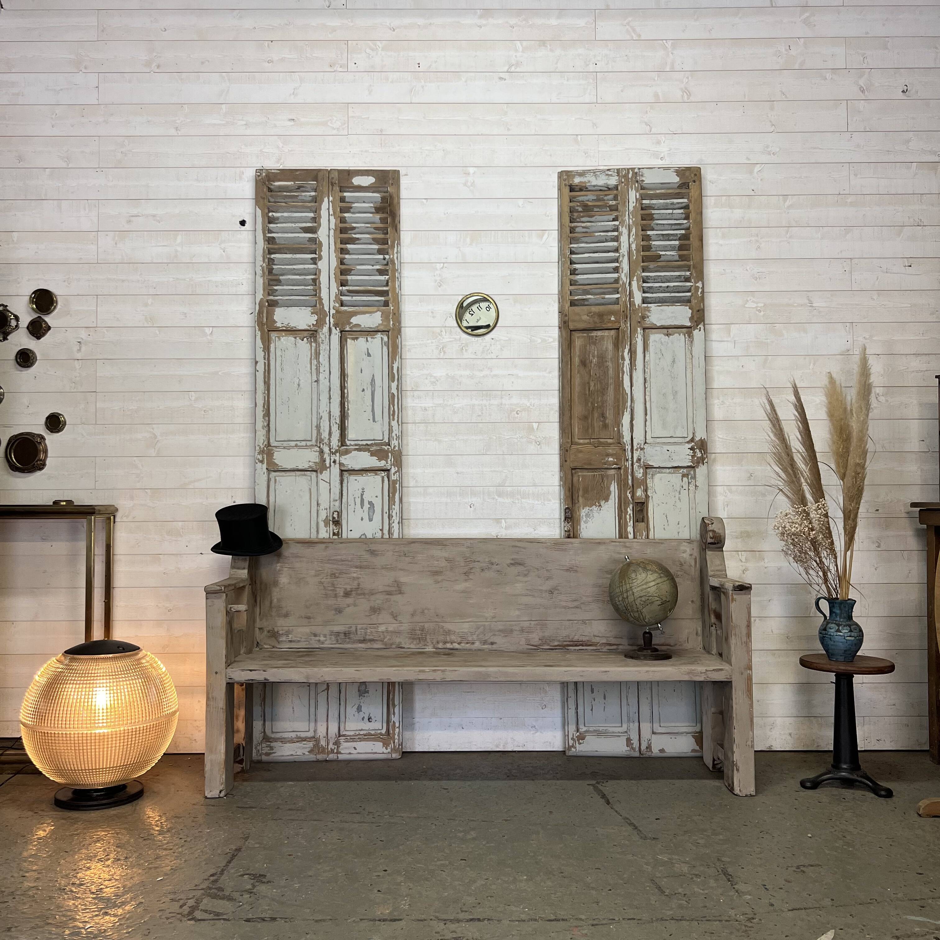 Old weathered country bench