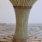 Round carved wooden dining table, Italy