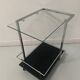 20th century chrome metal rolling serving table