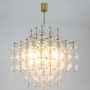 Kamenický Šenov. Glass blown chandeliers and gilded brass. 1970s.