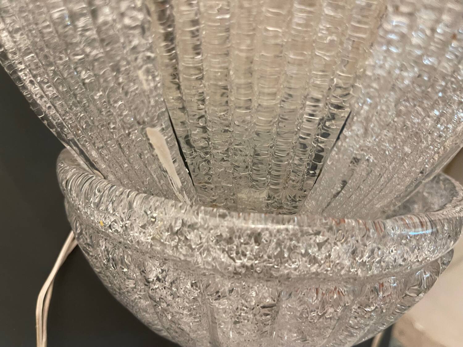 Large Venetian Murano Glass Sconces, 1980s Set of 2