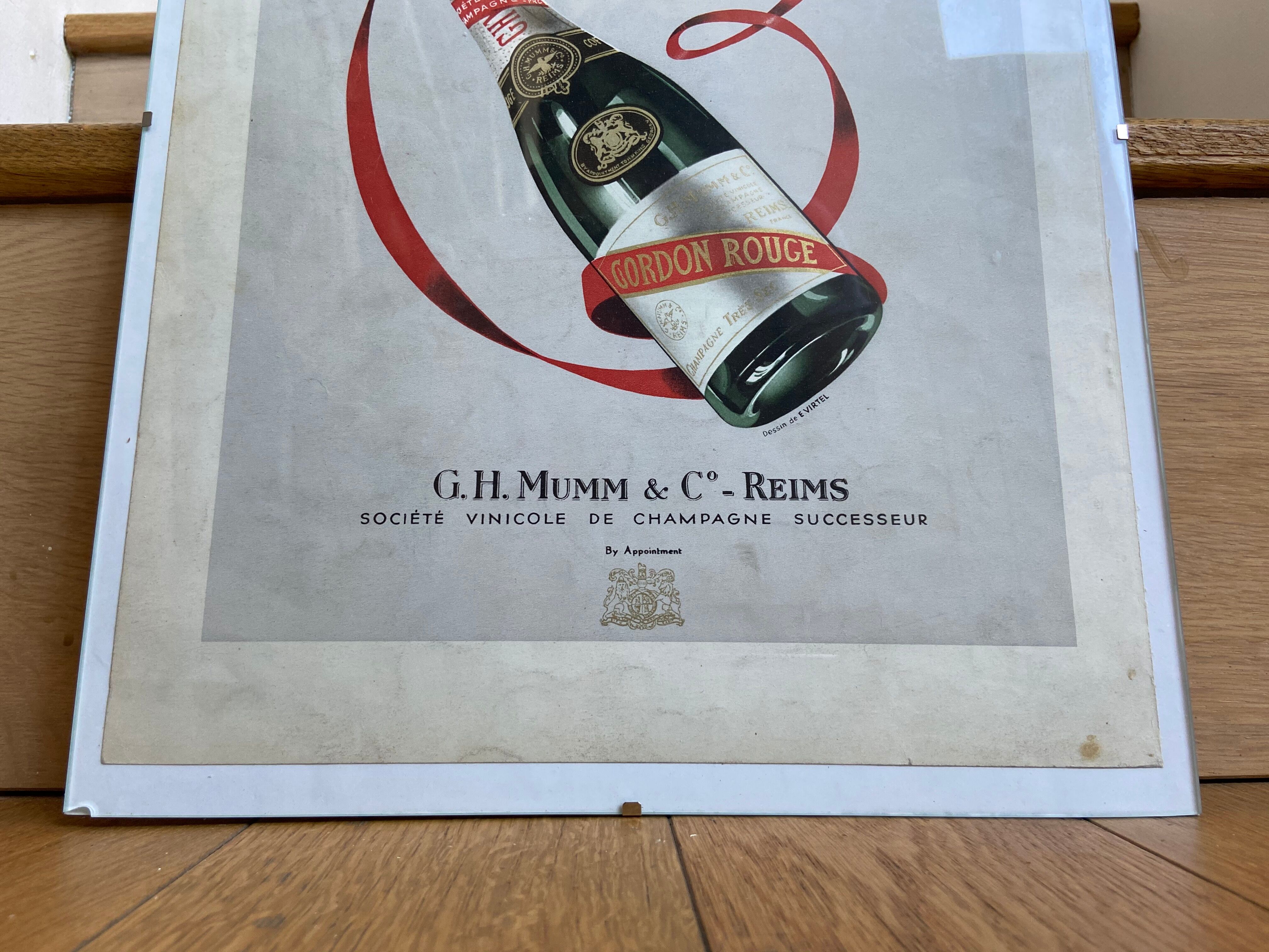 Affiche publicitaire G.H. Mumm