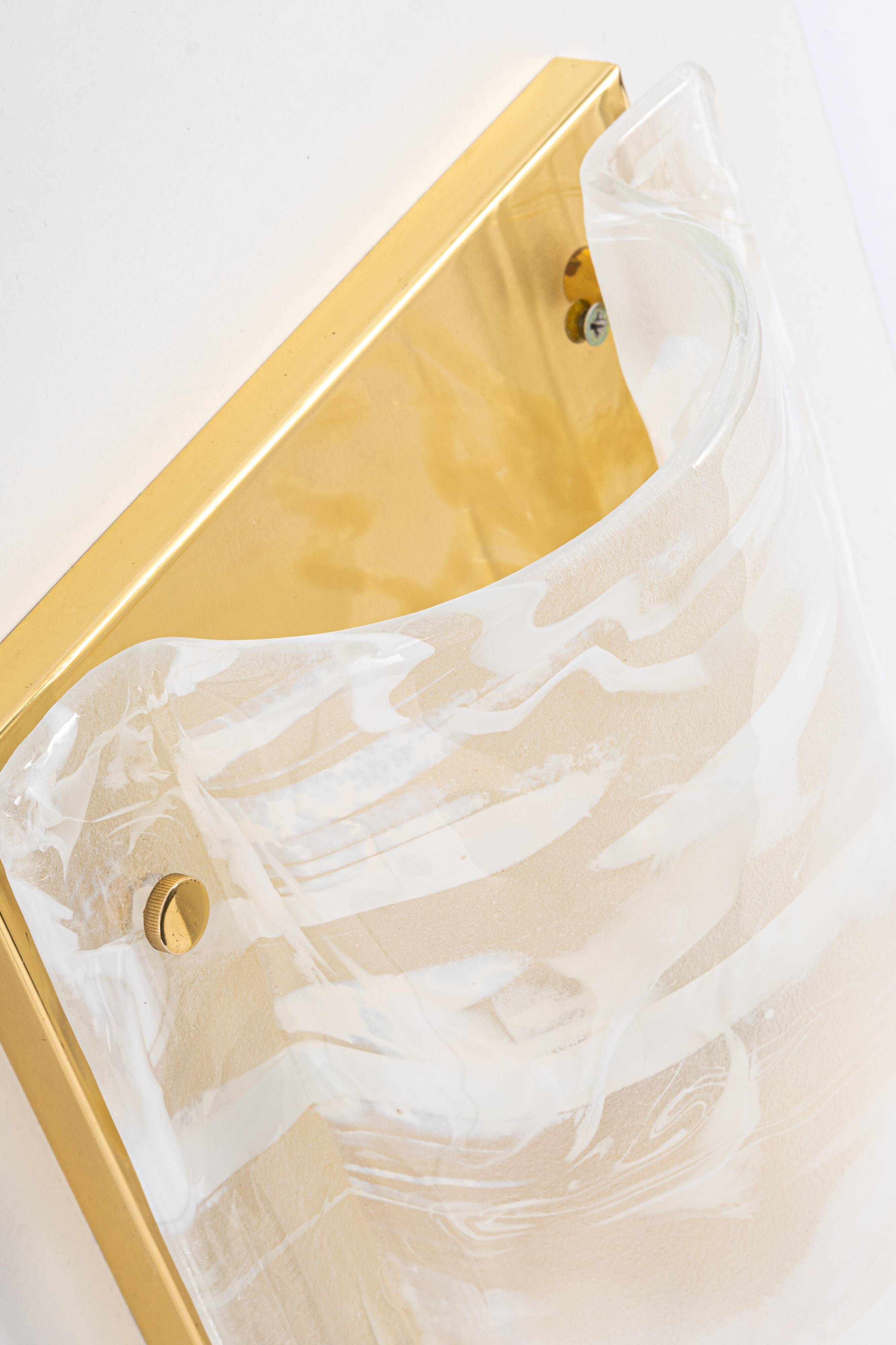 Pair of Murano glass wall sconces by Hillebrand, Germany, 1970s.