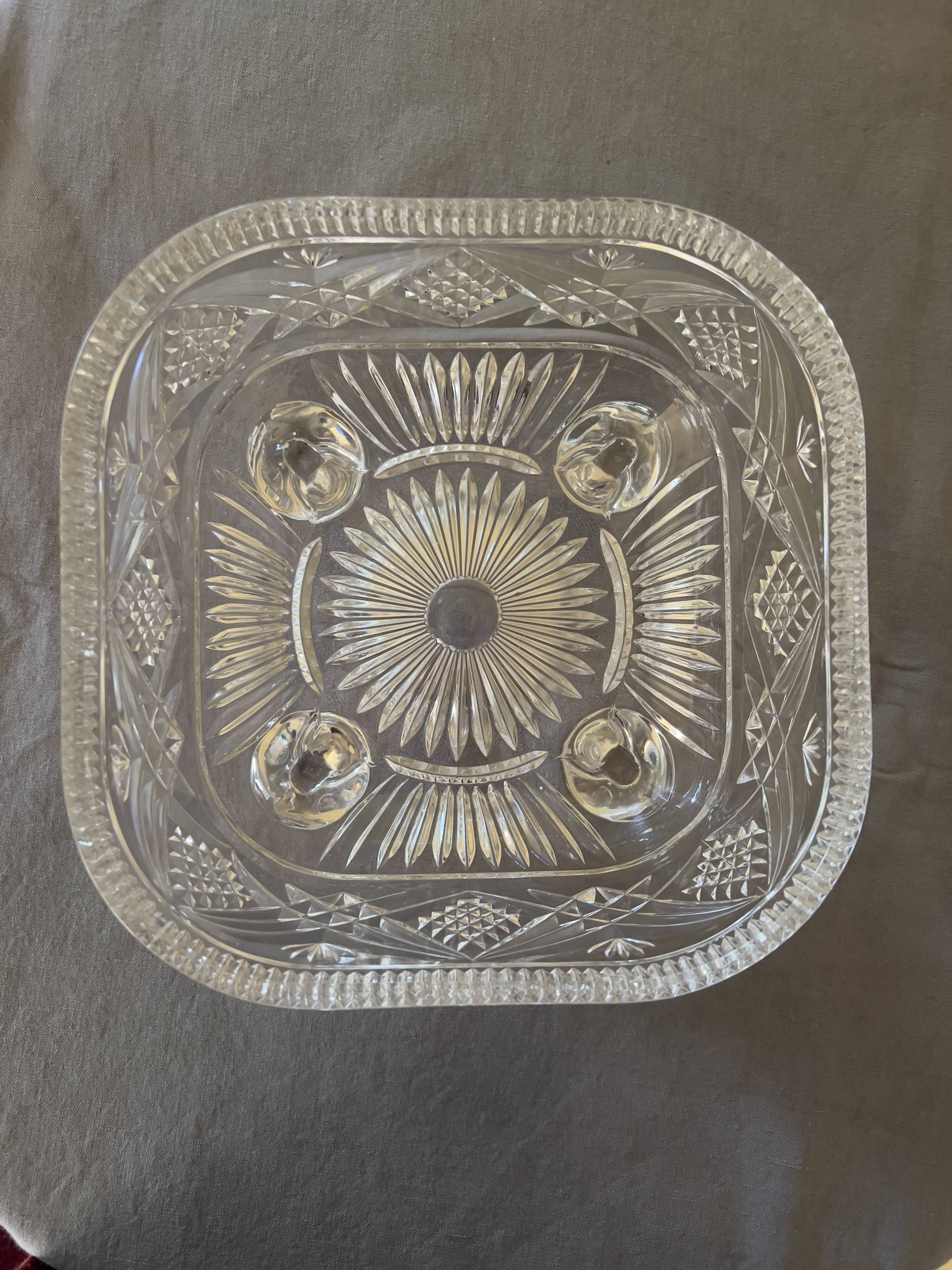 1950s crystal fruit bowl