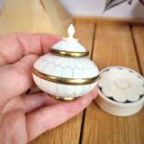 Pair ivory & brass boxes