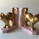 Pair of greenhouse books animal cat art deco signed Odyv