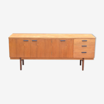 Uniflex-teak-leather sideboard