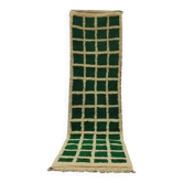 Tapis en laine de couloir fait main taille 75 x 300 cm