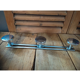 Coat rack chromed chrome patinated metal 3 hooks old vintage