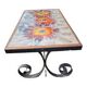 Table basse fer forgé et céramique Vallauris
