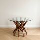1960s coffee table in solid wood and glass