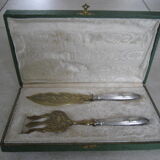 Couverts à poisson Argent et Vermeil avec sa boite