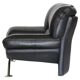Post modern black leather armchair, Italy 1980 's