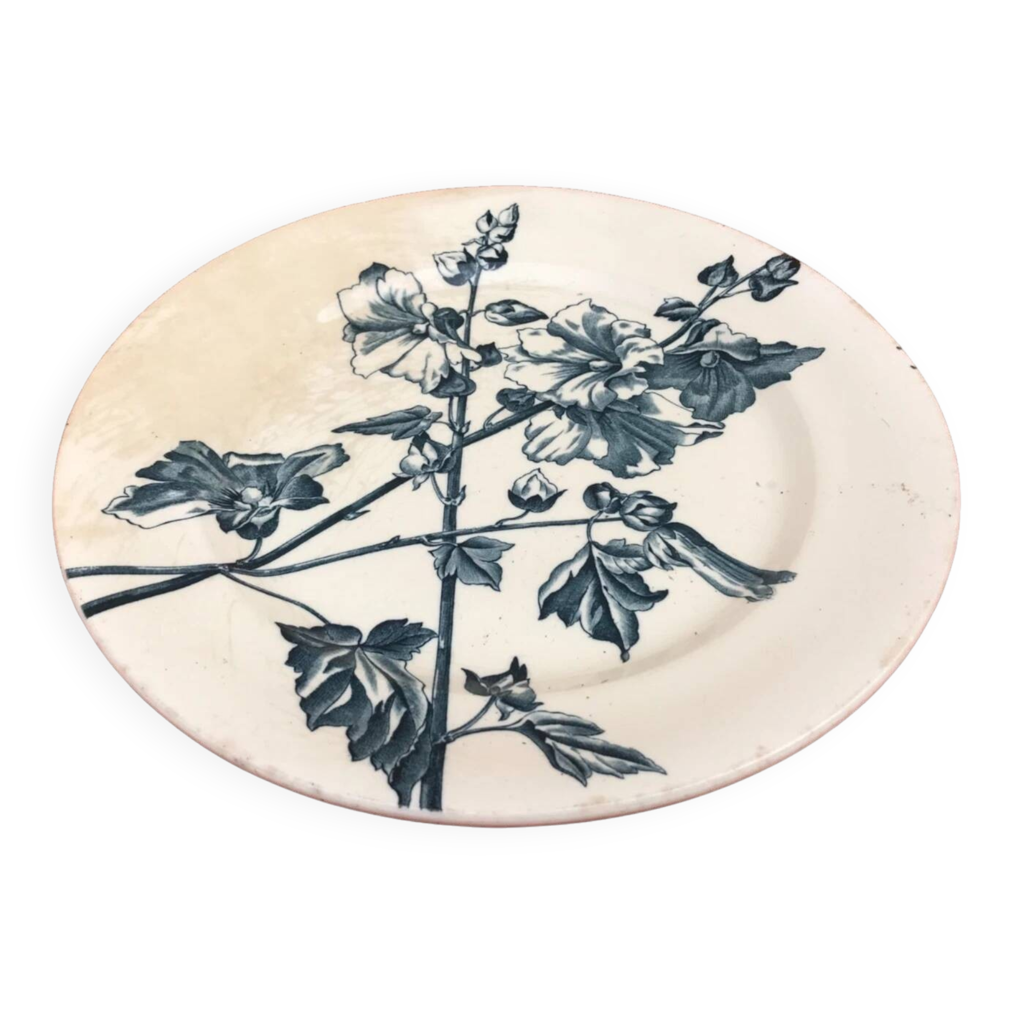 Old serving dish Terre de Fer Grand dépôt Emile Bourgeois Paris