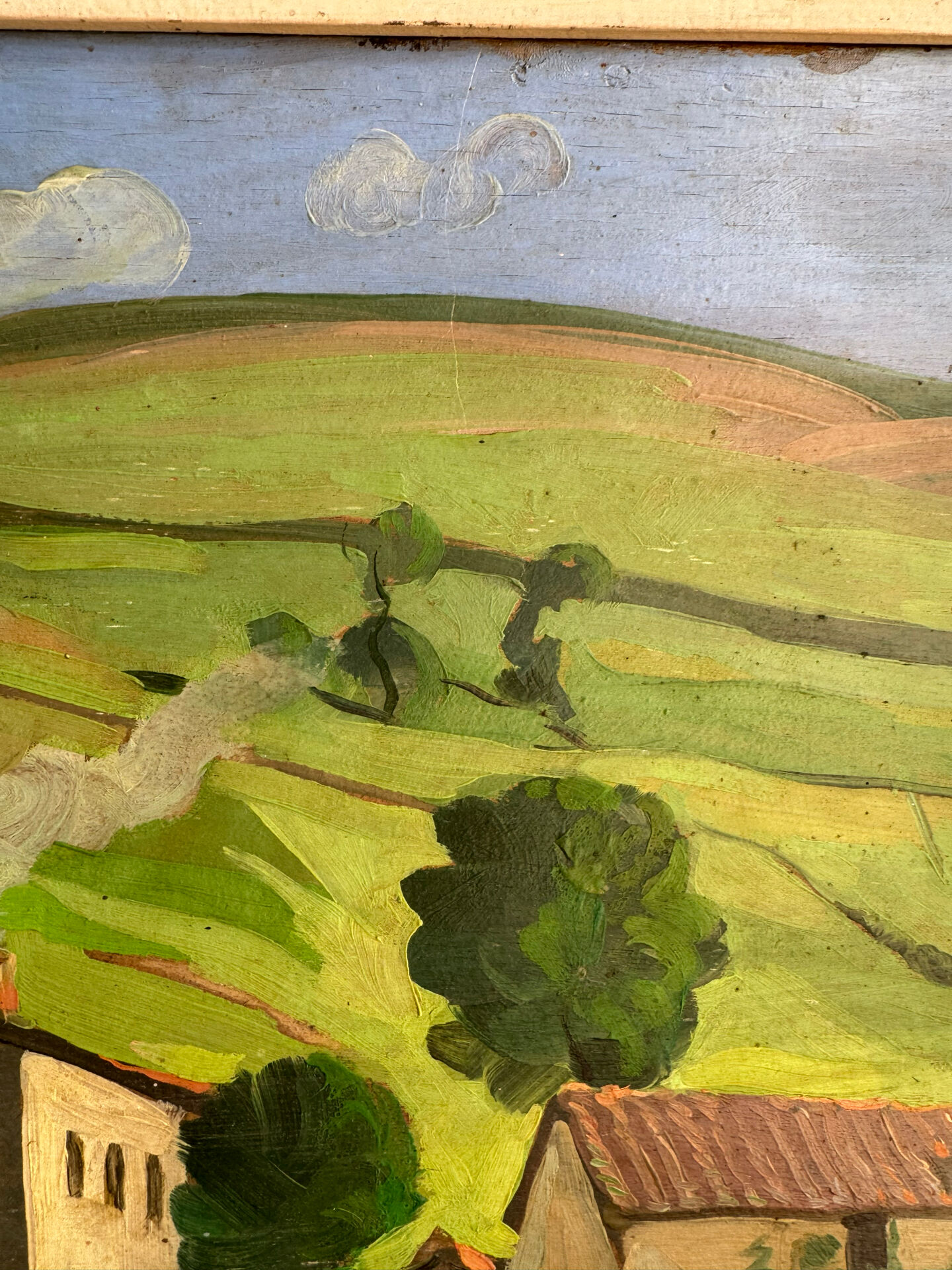 Old table landscape signed Franc Bal (1876-1960)
