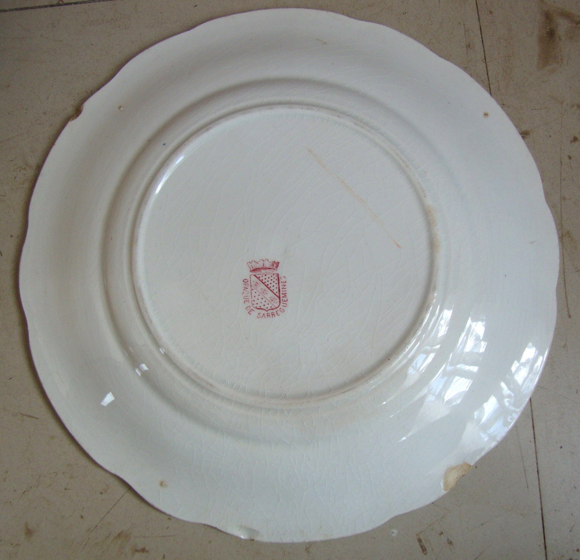 4 'talking' plates Sarreguemines The Saints and Saints