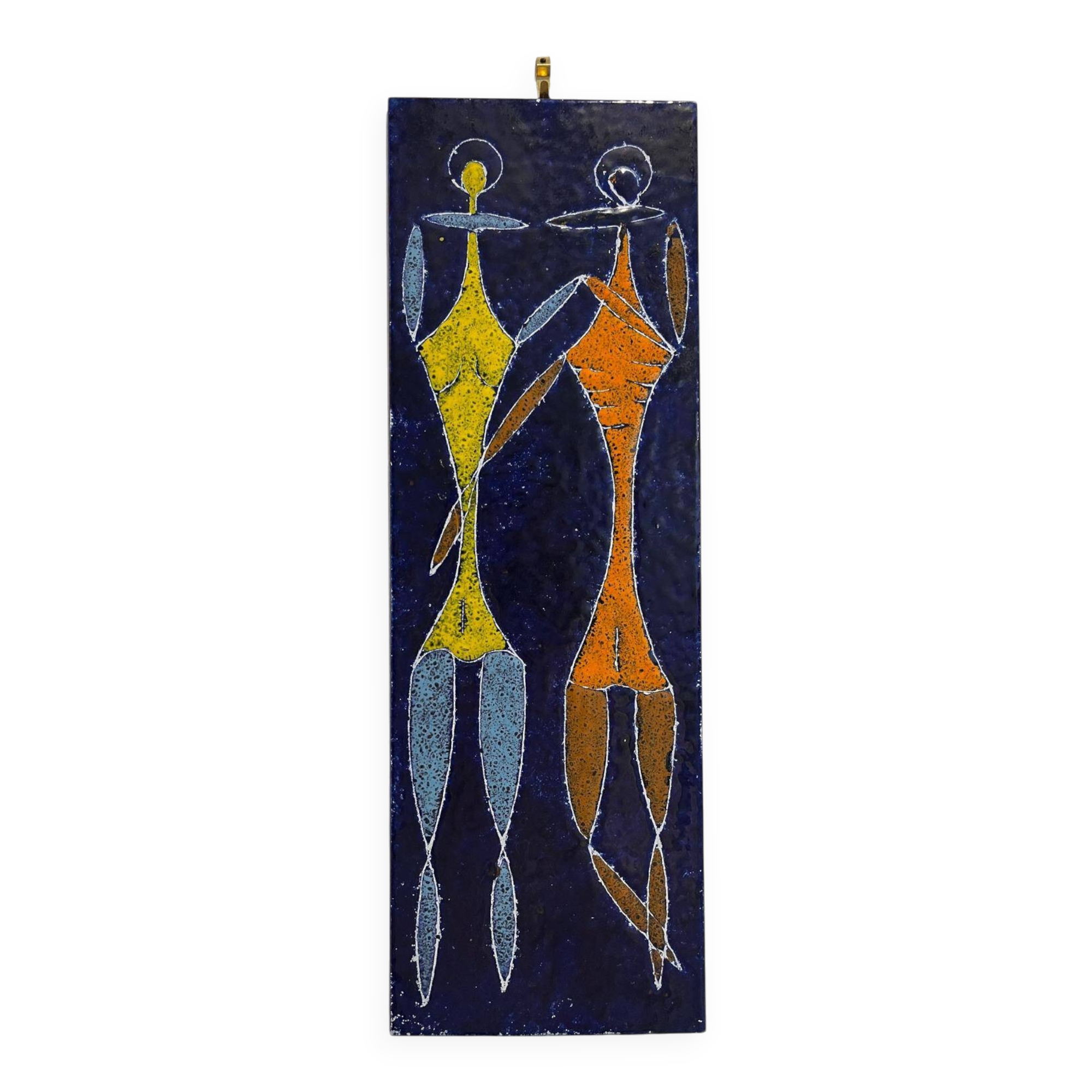 Mid-century enamelled metal plaque (1950)